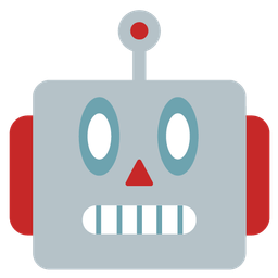 Robot and Grinning face with big eyes