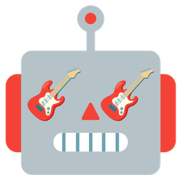 robot and guitar