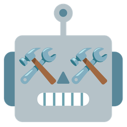 robot and hammer and wrench