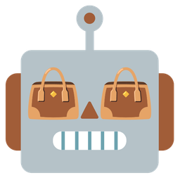 robot and handbag