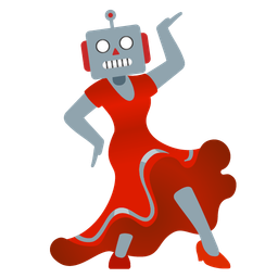 robot and high-heeled shoe