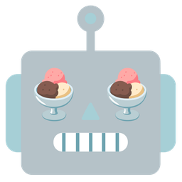 robot and ice cream