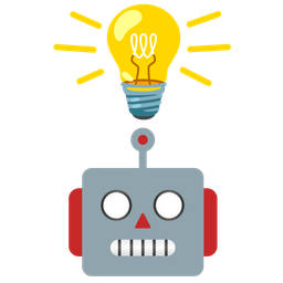 robot and light bulb