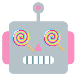 robot and lollipop