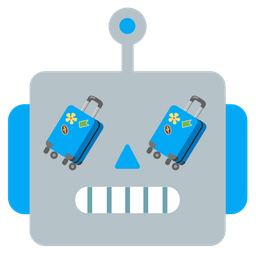robot and luggage
