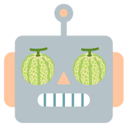 robot and melon
