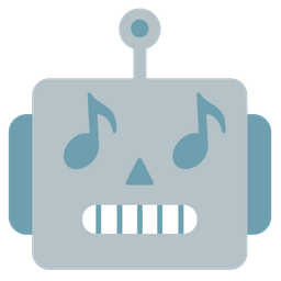 robot and musical notes