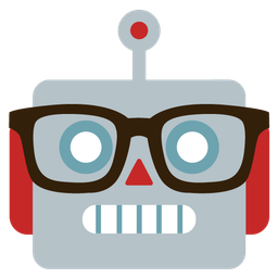robot and nerd face