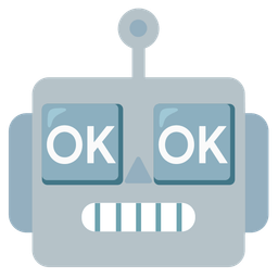 robot and OK button