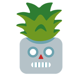 robot and pineapple