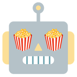 robot and popcorn