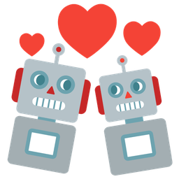 robot and revolving hearts