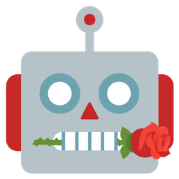 robot and rose