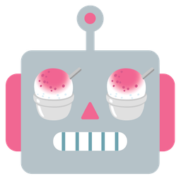 robot and shaved ice