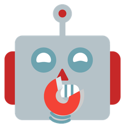 robot and shushing face