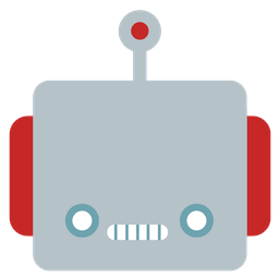 Robot and Smiling face with smiling eyes