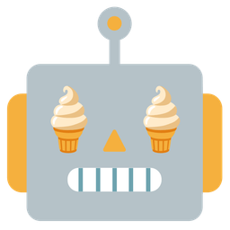 robot and soft ice cream