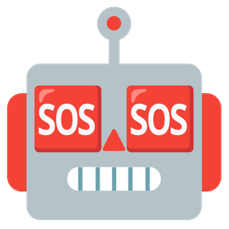 robot and SOS button