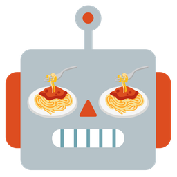 robot and spaghetti