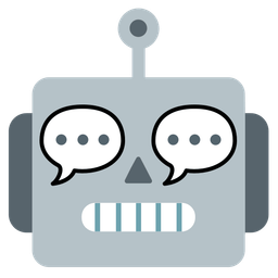 robot and speech balloon