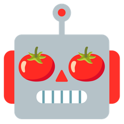 robot and tomato
