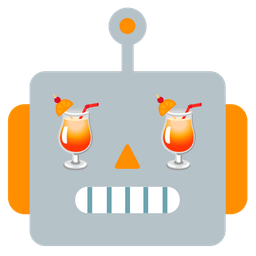 robot and tropical drink