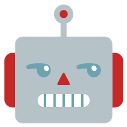 robot and unamused face