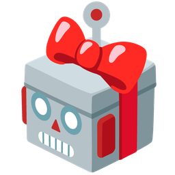 robot and wrapped gift