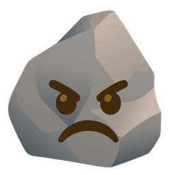 Rock and Angry face