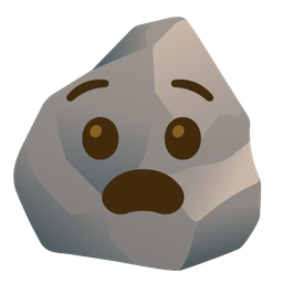 Rock and Anguished face