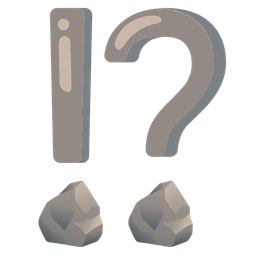 Rock and Exclamation question mark