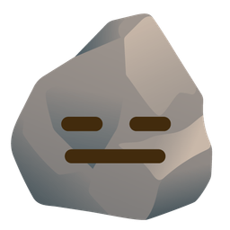Rock and Expressionless face
