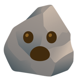 Rock and Face with open mouth