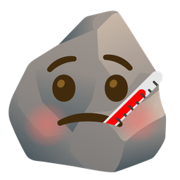 Rock and Face with thermometer