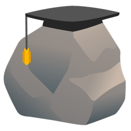 Rock and Graduation cap