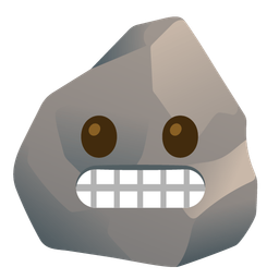 Rock and Grimacing face
