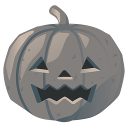 Rock and Jack-o-lantern