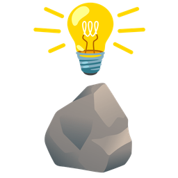 Rock and Light bulb