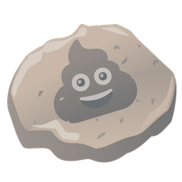 Rock and Pile of poo