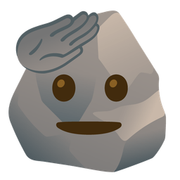 Rock and Saluting face