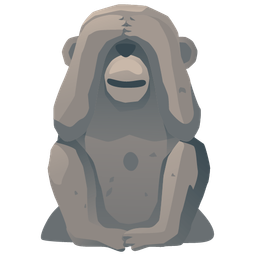 Rock and See-no-evil monkey