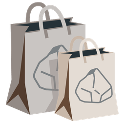 Rock and Shopping bags