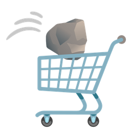 Rock and Shopping cart