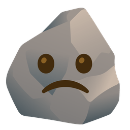 Rock and Slightly frowning face