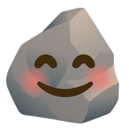 Rock and Smiling face with smiling eyes