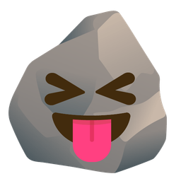 Rock and Squinting face with tongue