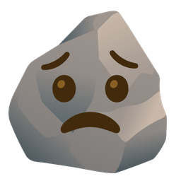 Rock and Worried face
