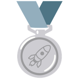 rocket and 2nd place medal