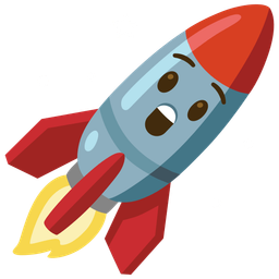 rocket and astonished face