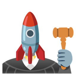 rocket and balance scale